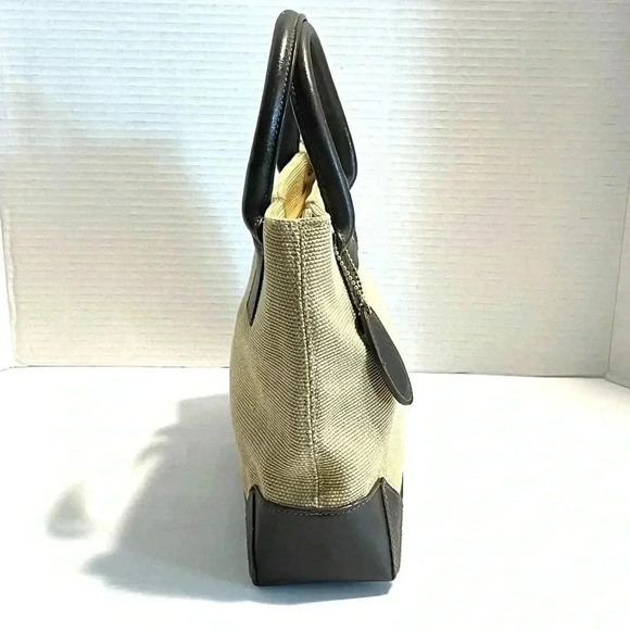 Stone Mountain Woven Straw Brown Leather Trim Handbag Small Purse Hand-held - Picture 4 of 15